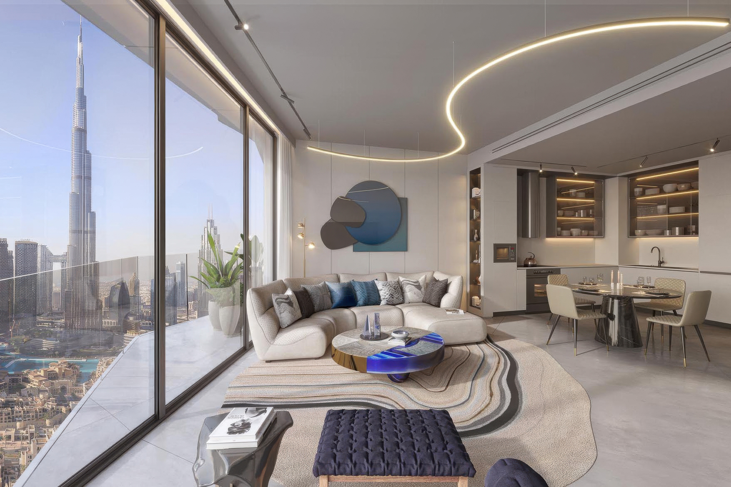 Penthouse with Unbroken Downtown View