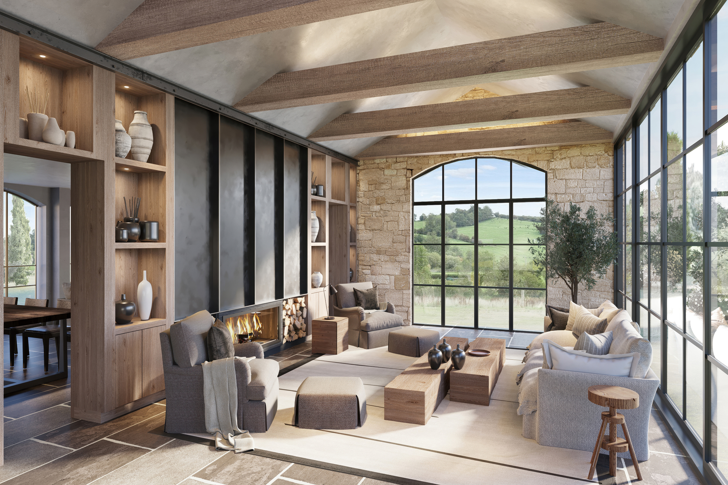 Substantial, Five-Bedroom Farmhouse in Private Cotswolds Estate