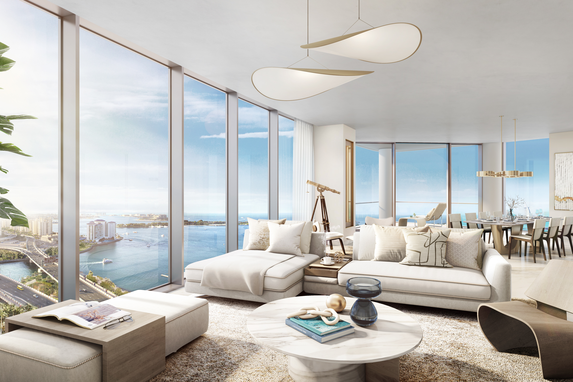 Palm-Facing Apartment with Panoramic Views